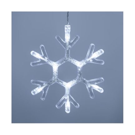 Tenda Luminosa allungabile con Fiocchi di Neve di Natale a 160 LED con 8 giochi di Luce per uso Interno/Esterno (Luce Bianca) - immagine 2