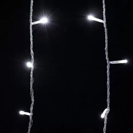 Tenda Luminosa allungabile di Natale a 256 LED con Luci fisse e intermittenti per uso Interno/Esterno Luce Bianca - immagine 2