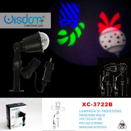Proiettore Lampada Deco LED RGBW per uso Esterno con immagini miste rotanti Natalizie