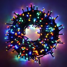 Catena Luminosa di Natale a 500 LED con 8 giochi di Luce per uso Interno/Esterno (Luce Multicolore)