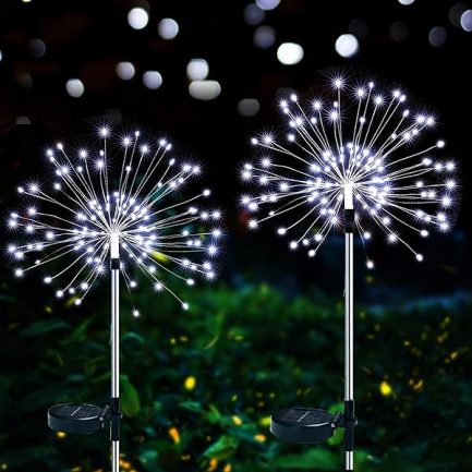 Picchetto Luci Solare a 80 MicroLED con 8 giochi di Luce per uso Esterno (Luce Bianca) - immagine 3