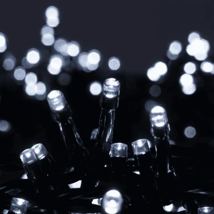 Catena Luminosa Di Natale A 500 LED Con 8 Giochi Di Luce Per Uso InternoEsterno Luce Bianca 2