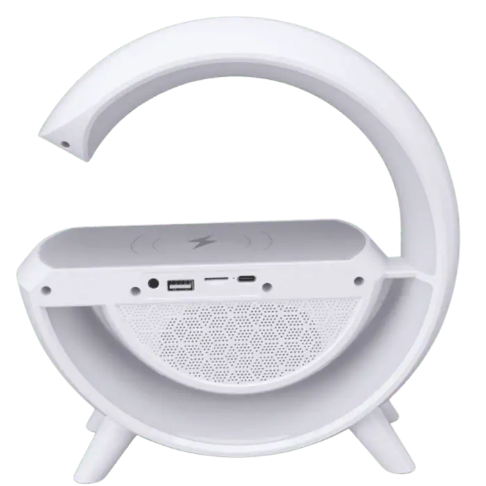 Lampada Da Tavolo LED RGB Con Ricarica Smartphone Wireless Speaker Bluetooth System 2
