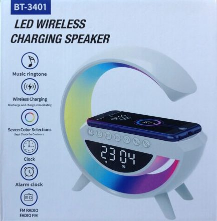Lampada Da Tavolo LED RGB Con Ricarica Smartphone Wireless Speaker Bluetooth System - immagine 6