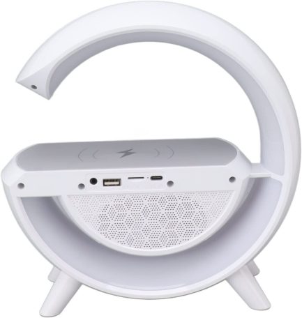 Lampada Da Tavolo LED RGB Con Ricarica Smartphone Wireless Speaker Bluetooth System - immagine 3