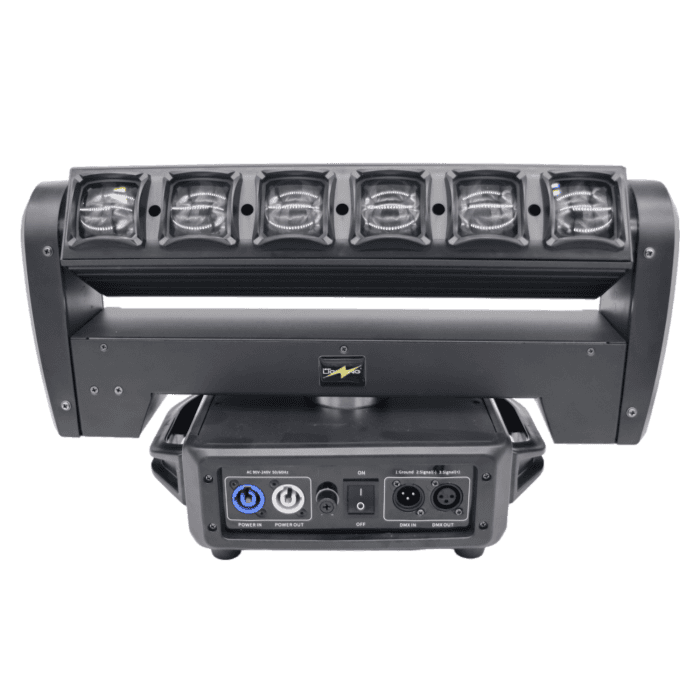 4 Barre LED Blade 2i 6x40W RGBW 4in1 con fascio Beam PixelStrobo Flightcase WISDOM Top Line Pro 4