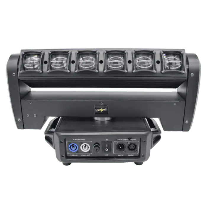 4 Barre LED Blade 2i 6x40W RGBW 4in1 con fascio Beam PixelStrobo Flightcase WISDOM Top Line Pro 4