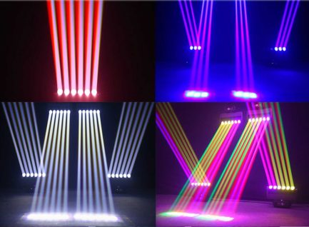 4 Barre LED Blade 2i 6x40W RGBW 4in1 con fascio Beam Pixel/Strobo Flightcase WISDOM Top Line Pro - immagine 5