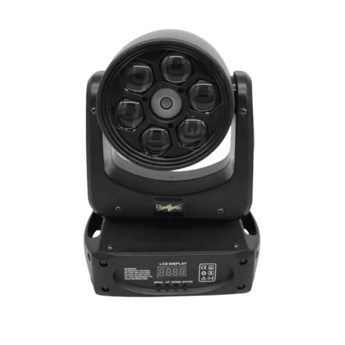 Mini Testa Mobile Bee Eye Super Beam RGBW Con Pattern E Laser Centrale Verde 1