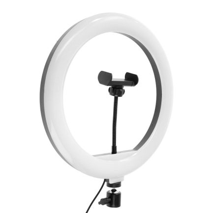 Anello Luminoso LED 12″ per selfie con treppiedi multi funzionale regolabile altezza 1,60mt - immagine 2