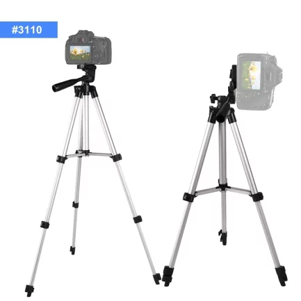 Treppiedi Professionale per Macchine Fotografiche e Smartphone Supporto per Foto e Video Regolabile 1 mt in altezza - immagine 5