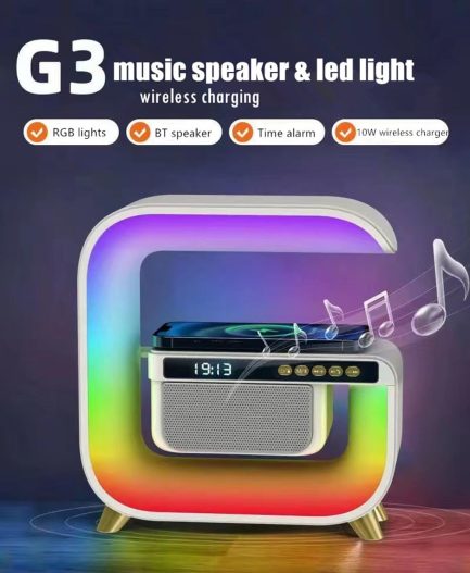 Lampada LED RGB Forma Cubo con ricarica wirelless bluetooth Speaker radio batteria lunga durata - immagine 5