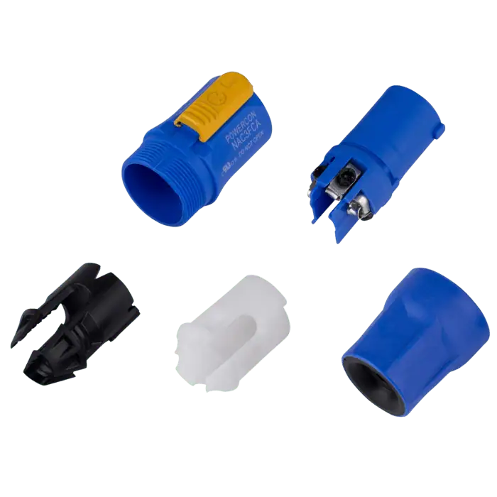 Connettore Volante Neutrik Power Twist In PVC Blu 2