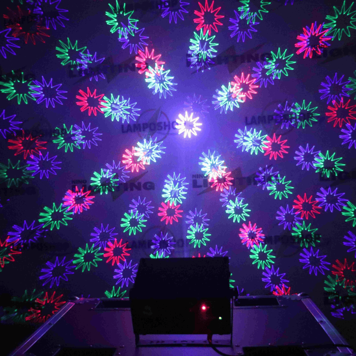Proiettore Laser 1W 4in1 Con Numerose Proiezioni Luce Animation Laser Light 4
