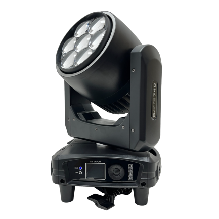1 Testa Mobile Sophie LED 2.0 7x40W Bee Eye RGBW Pattern Light con Zoom e anello LED colorato - immagine 2