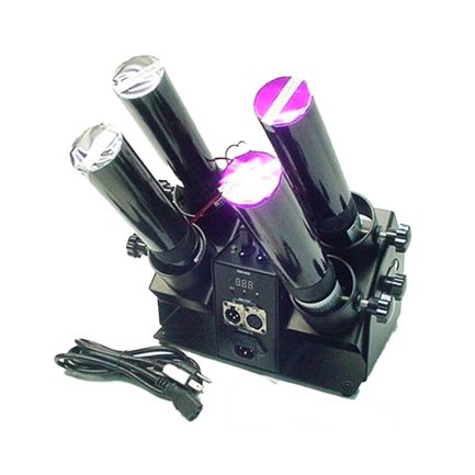 Macchina Sparacoriandoli elettrico confetti cannon a 4 teste DMX 512 con Telecomando - immagine 5