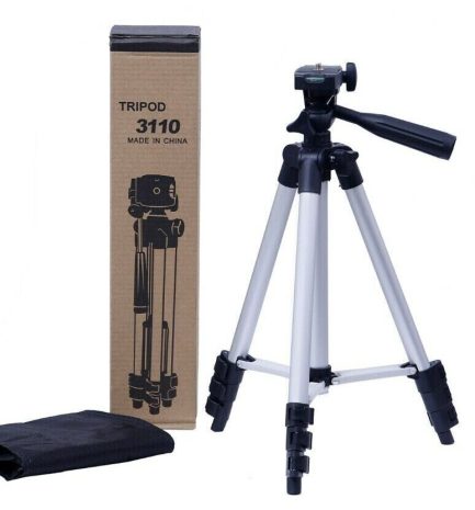 Treppiedi Professionale per Macchine Fotografiche e Smartphone Supporto per Foto e Video Regolabile 1 mt in altezza
