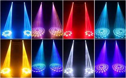 Coppia Teste Mobili MINI Beam 230W PROFESSIONAL 7R con prisma pattern rainbow FlightCase NLIGHTING® - immagine 7