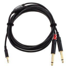 Cavo audio Cordial CFY 3 WPP con 2 Jack 6,35 e Mini Jack 3,5 stereo da 3 mt per strumenti musicali