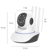 Camera HD 720P Wireless smart Motorizzata WIFI Telecamera 3 antenne IP - immagine 4