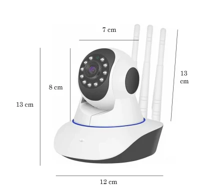 Camera HD 720P Wireless smart Motorizzata WIFI Telecamera 3 antenne IP - immagine 4