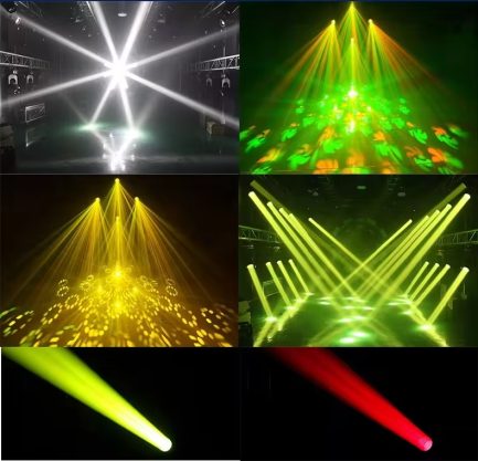 Testa Mobile Beam 230W Con anello ring RGBW head light gobo prisma e ruota colori - immagine 7