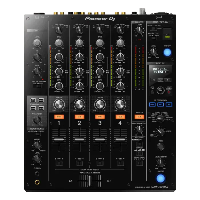 Mixer Pioneer DJM 750MK2 a 4 canali con Sound Colour e Beat FX per DJ 4