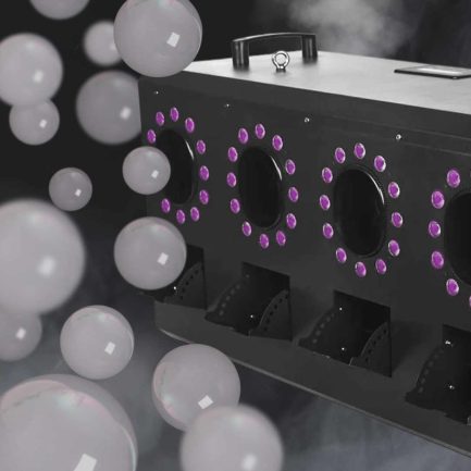 Macchina del Fumo e delle Bolle di Sapone A Doppia Ventola 1500W LED RGBW Completa di Flight Case - immagine 6