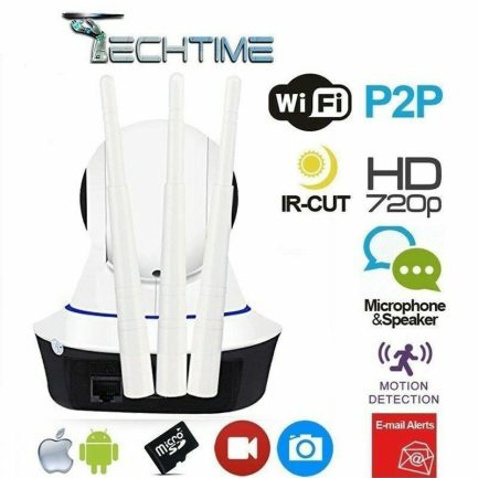 Camera HD 720P Wireless smart Motorizzata WIFI Telecamera 3 antenne IP - immagine 3