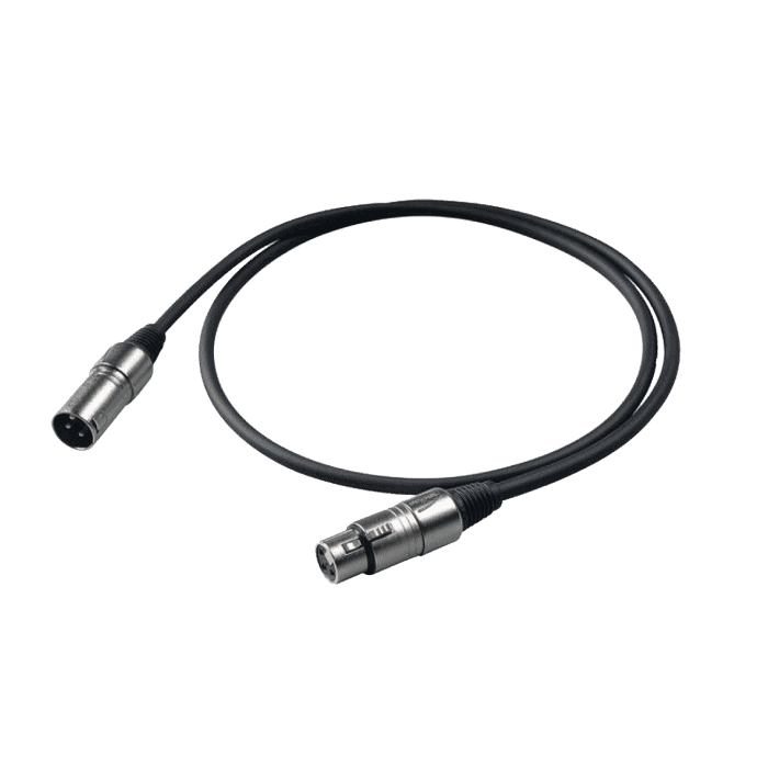 Cavo PROEL BULK250LU20 XLR DMX bilanciato da 20 Mt connettore Maschio Femmina a 3 Pin