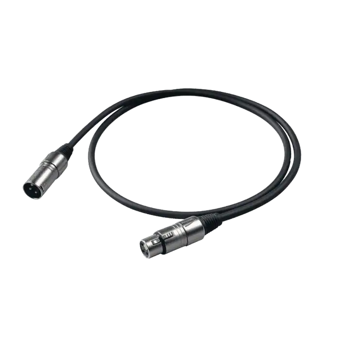 Cavo PROEL BULK250LU20 XLR DMX bilanciato da 20 Mt connettore Maschio Femmina a 3 Pin