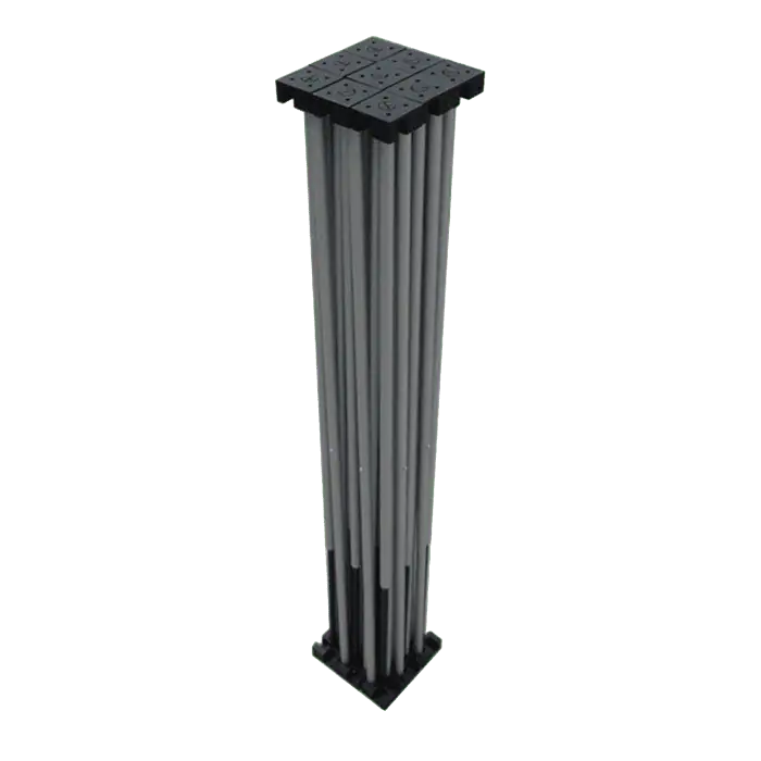 Base Telescopica Riser ZZIPP ZZTSH20 per scalino ZZTMS30 con teste appoggio in Nylon