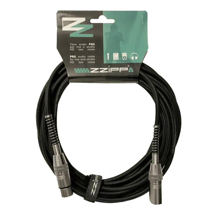 Cavo audio ZZIPP MLZZ900 bilanciato con XLR Maschio e Femmina da 9 mt per Microfoni 1