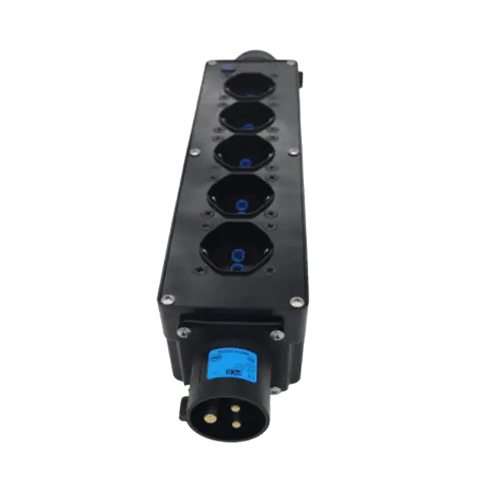 Ciabatta Multipresa in linea PX CIN 5 Multi Socket 5P 16A IP20 per distribuzione Corrente su Palco e CEE 1