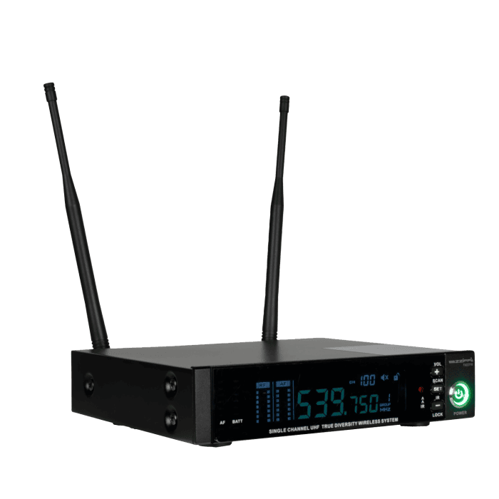 Sistema Ricevitore Radio Microfono ZZIPP TXZZ710 UHF True Diversity 1x100CH 1