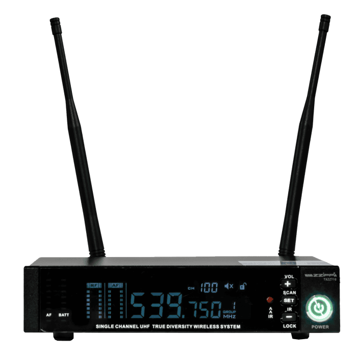 Sistema Ricevitore Radio Microfono ZZIPP TXZZ710 UHF True Diversity