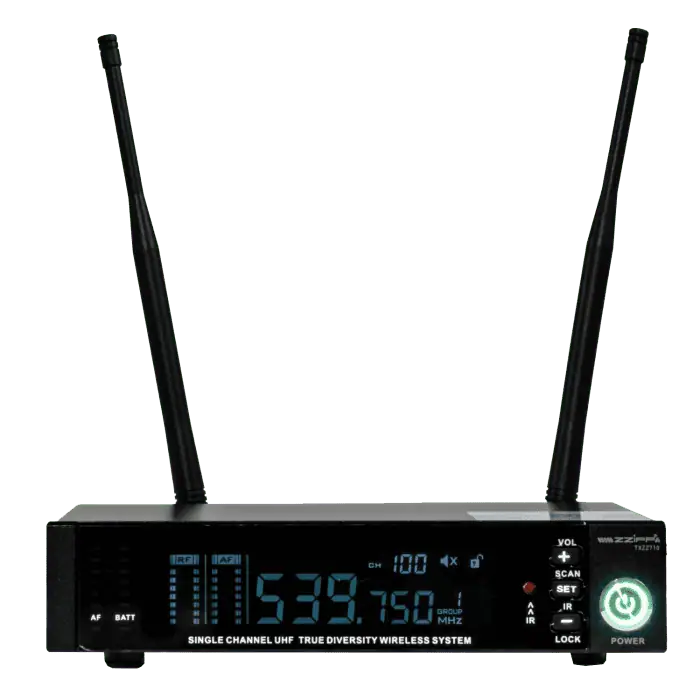 Sistema Ricevitore Radio Microfono ZZIPP TXZZ710 UHF True Diversity