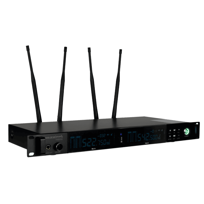 Sistema Ricevitore Radio Microfono ZZIPP TXZZ720 UHF True Diversity 2x100CH 1