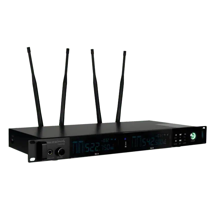Sistema Ricevitore Radio Microfono ZZIPP TXZZ720 UHF True Diversity 2x100CH 1