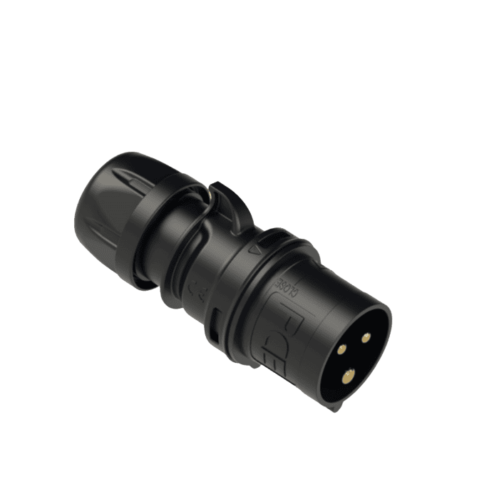 Spina maschio FR S332N Male Plug 32A IP44 con 2 poli per spettacoli