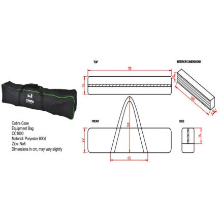 Borsa COBRA CC1000 Case Bag in tela rinforzata per trasporto Aste e Stativi - immagine 5