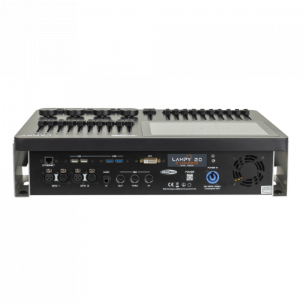 Controller Centralina DMX ShowTec LAMPY 20 2U con 20 fader e 2 universi - immagine 3
