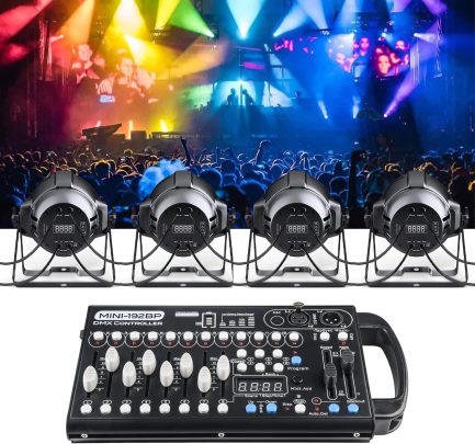 Mini Centralina Wireless 2.4ghz a Batteria Ricaricabile DMX 192CH Con Controller Mixer Luci - immagine 4