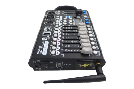 Mini Centralina Wireless 2.4ghz a Batteria Ricaricabile DMX 192CH Con Controller Mixer Luci - immagine 2