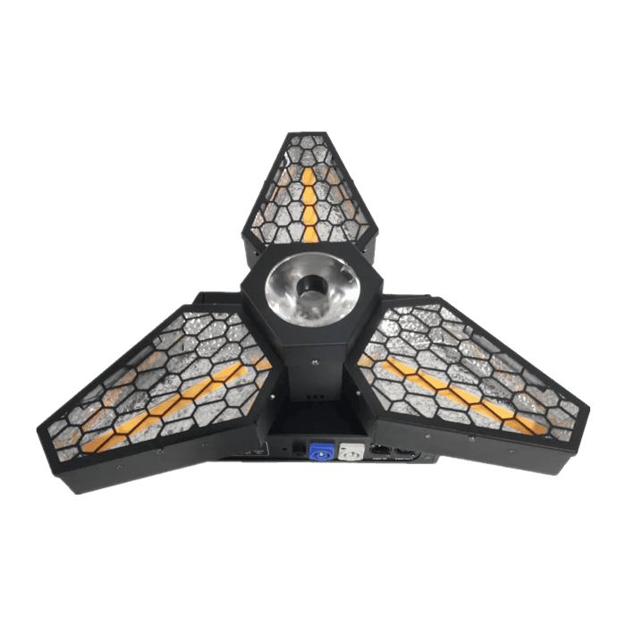 Lampada Retro Flower LED PORTFLOWER ROTATION 250W Fascio Beam RGBLuce cob calda a Rotazione Infinita 360 2