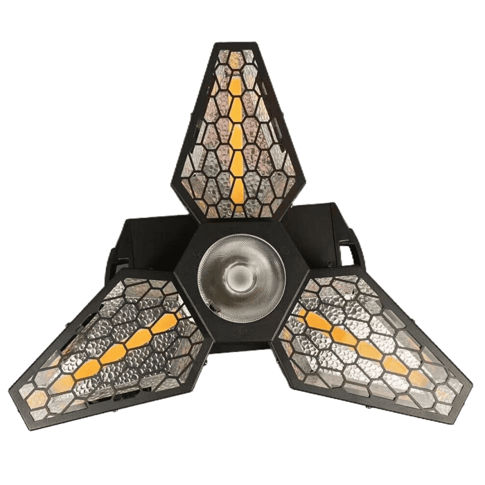 Lampada Retro Flower LED PORTFLOWER ROTATION 250W Fascio Beam RGBLuce cob calda a Rotazione Infinita 360°