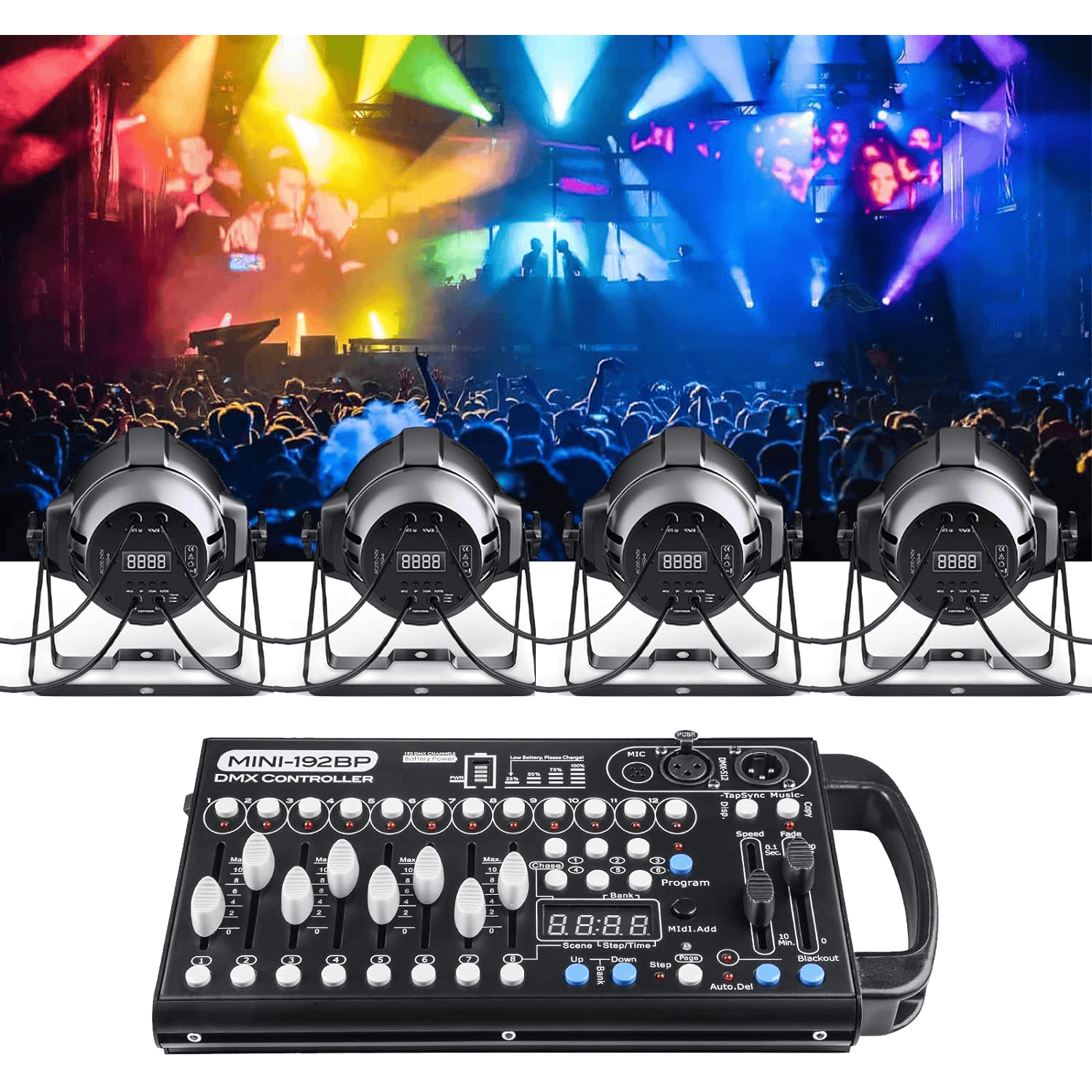 Mini-Centralina-Wireless-2.4ghz-a-Batteria-Ricaricabile-DMX-192CH-Con-Controller-Mixer-Luci-3 Mini Centralina Wireless 2.4ghz a Batteria Ricaricabile DMX 192CH Con Controller Mixer Luci 3