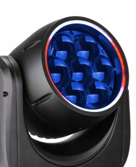Flight Case Da 4 Teste Mobili Sophie LED 2.0 7x40W Bee Eye RGBW Pattern Light con Zoom e anello LED colorato - immagine 4