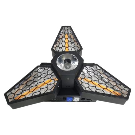 Lampada Retrò Flower LED PORTFLOWER ROTATION 250W Fascio Beam RGB+Luce cob calda a Rotazione Infinita 360° - immagine 3
