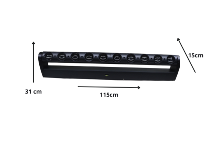 Spaghetti LED BAR BEAM RGBW 10x40W Alimentazione Powercon Controllo Centralina DMX - immagine 2